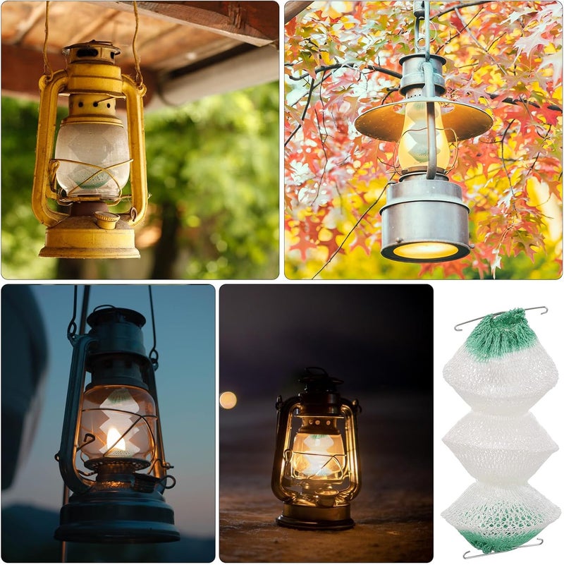 Lnngub 6 Pcs 3-Layer Propane Lantern Mantles Insta-Clip 2#95 Mantles Lantern Mantles Gas Lantern Mantles with 2 Install Clip Accordion Shape Mantles for Gas Lantern Propane Lantern Camping Lantern - Image 5